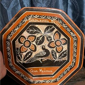 Guadalajara Hilton Restaurant Hexagonal Petatillo Plate 1960s